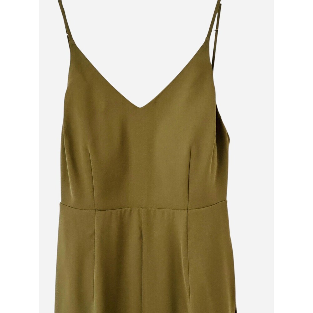 Love Bonito Wm 6 Padded Olive (079) Spagetti String Crop Wide Leg Jumpsuit NWT View 3